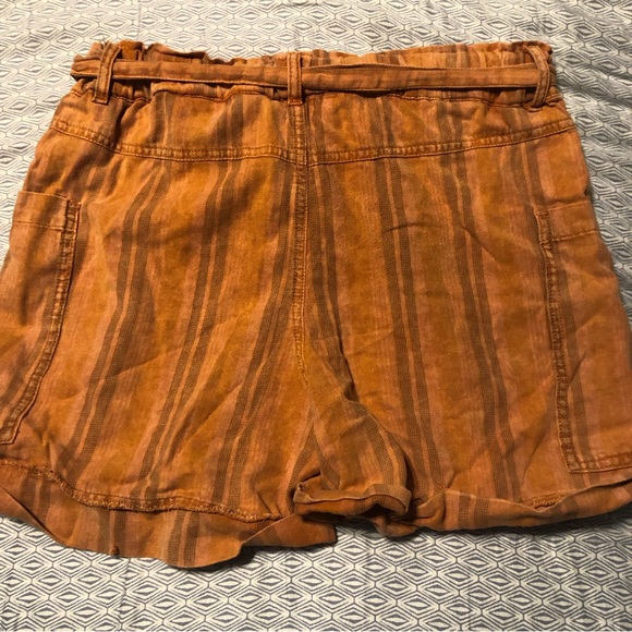 SOLD Anthropologie Hei Hei Tahiti Orange Striped Shorts - Picture 5 of 7